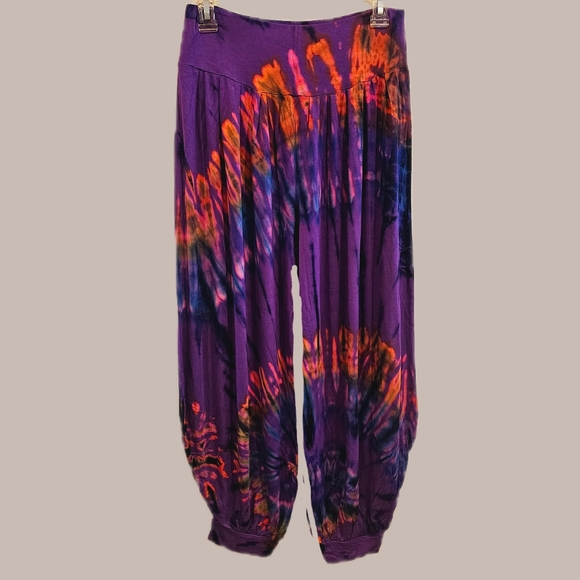TIE DYE Jeanie Stretchy Rayon Jogger Pants-**5 Colors Avail. OS New - Picture 3 of 12